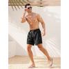 imageSILKWORLD Mens Swim Trunks 6quot Quick Dry Bathing Suit Beach Swimming Shorts with Compression Liner and Zipper PocketsA01 Black Grey Liner