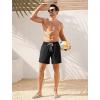 imageSILKWORLD Mens Swim Trunks 6quot Quick Dry Bathing Suit Beach Swimming Shorts with Compression Liner and Zipper PocketsA01 Black Grey Liner