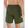 imageSILKWORLD Mens Swim Trunks 6quot Quick Dry Bathing Suit Beach Swimming Shorts with Compression Liner and Zipper PocketsArmy Green