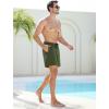imageSILKWORLD Mens Swim Trunks 6quot Quick Dry Bathing Suit Beach Swimming Shorts with Compression Liner and Zipper PocketsArmy Green
