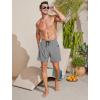 imageSILKWORLD Mens Swim Trunks 6quot Quick Dry Bathing Suit Beach Swimming Shorts with Compression Liner and Zipper PocketsDark Grey