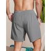 imageSILKWORLD Mens Swim Trunks 6quot Quick Dry Bathing Suit Beach Swimming Shorts with Compression Liner and Zipper PocketsDark Grey