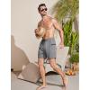imageSILKWORLD Mens Swim Trunks 6quot Quick Dry Bathing Suit Beach Swimming Shorts with Compression Liner and Zipper PocketsDark Grey