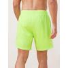 imageSILKWORLD Mens Swim Trunks 6quot Quick Dry Bathing Suit Beach Swimming Shorts with Compression Liner and Zipper PocketsFluorescent Green