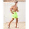 imageSILKWORLD Mens Swim Trunks 6quot Quick Dry Bathing Suit Beach Swimming Shorts with Compression Liner and Zipper PocketsFluorescent Green
