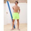 imageSILKWORLD Mens Swim Trunks 6quot Quick Dry Bathing Suit Beach Swimming Shorts with Compression Liner and Zipper PocketsFluorescent Green