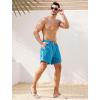 imageSILKWORLD Mens Swim Trunks 6quot Quick Dry Bathing Suit Beach Swimming Shorts with Compression Liner and Zipper PocketsPeacock Blue