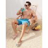 imageSILKWORLD Mens Swim Trunks 6quot Quick Dry Bathing Suit Beach Swimming Shorts with Compression Liner and Zipper PocketsPeacock Blue