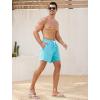 imageSILKWORLD Mens Swim Trunks 6quot Quick Dry Bathing Suit Beach Swimming Shorts with Compression Liner and Zipper PocketsSky Blue