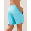 imageSILKWORLD Mens Swim Trunks 6quot Quick Dry Bathing Suit Beach Swimming Shorts with Compression Liner and Zipper PocketsSky Blue