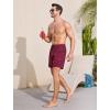 imageSILKWORLD Mens Swim Trunks 6quot Quick Dry Bathing Suit Beach Swimming Shorts with Compression Liner and Zipper PocketsWine Red