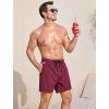 imageSILKWORLD Mens Swim Trunks 6quot Quick Dry Bathing Suit Beach Swimming Shorts with Compression Liner and Zipper PocketsWine Red
