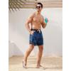imageSILKWORLD Mens Swim Trunks 6quot Quick Dry Bathing Suit Beach Swimming Shorts with Compression Liner and Zipper PocketsZ01 Blackblue Gradient