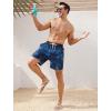 imageSILKWORLD Mens Swim Trunks 6quot Quick Dry Bathing Suit Beach Swimming Shorts with Compression Liner and Zipper PocketsZ01 Blackblue Gradient