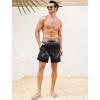 imageSILKWORLD Mens Swim Trunks 6quot Quick Dry Bathing Suit Beach Swimming Shorts with Compression Liner and Zipper PocketsZ01 Blackgray Gradient