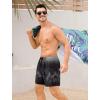 imageSILKWORLD Mens Swim Trunks 6quot Quick Dry Bathing Suit Beach Swimming Shorts with Compression Liner and Zipper PocketsZ01 Blackgray Gradient