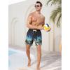 imageSILKWORLD Mens Swim Trunks 6quot Quick Dry Bathing Suit Beach Swimming Shorts with Compression Liner and Zipper PocketsZ01 Blackgreen Gradient