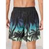 imageSILKWORLD Mens Swim Trunks 6quot Quick Dry Bathing Suit Beach Swimming Shorts with Compression Liner and Zipper PocketsZ01 Blackgreen Gradient