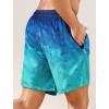 imageSILKWORLD Mens Swim Trunks 6quot Quick Dry Bathing Suit Beach Swimming Shorts with Compression Liner and Zipper PocketsZ01 Blue Gradient