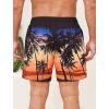 imageSILKWORLD Mens Swim Trunks 6quot Quick Dry Bathing Suit Beach Swimming Shorts with Compression Liner and Zipper PocketsZ01 Gradient Black Orange Tree