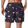 imageSILKWORLD Mens Swim Trunks Quick Dry Shorts with PocketsApink FlamingoBlack