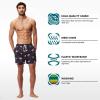 imageSILKWORLD Mens Swim Trunks Quick Dry Shorts with PocketsApink FlamingoBlack