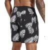 imageSILKWORLD Mens Swim Trunks Quick Dry Shorts with PocketsBlack Leaves