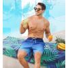 imageSILKWORLD Mens Swim Trunks Quick Dry Shorts with PocketsBlue Gradient