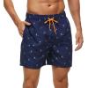 imageSILKWORLD Mens Swim Trunks Quick Dry Shorts with PocketsCoconut TreeNavy