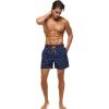 imageSILKWORLD Mens Swim Trunks Quick Dry Shorts with PocketsCoconut TreeNavy