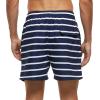 imageSILKWORLD Mens Swim Trunks Quick Dry Shorts with PocketsNavy  White Stripes