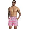 imageSILKWORLD Mens Swim Trunks Quick Dry Shorts with PocketsPineapplepink