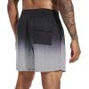 imageSILKWORLD Mens Swim Trunks Quick Dry Shorts with PocketsRipple Gradient