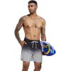 imageSILKWORLD Mens Swim Trunks Quick Dry Shorts with PocketsRipple Gradient