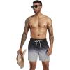 imageSILKWORLD Mens Swim Trunks Quick Dry Shorts with PocketsRipple Gradient