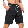 imageSILKWORLD Mens Swim Trunks with Compression Liner Quick Dry 9quot Bathing Suit Summer Beach Swimming Shorts with Zip PocketsA01black