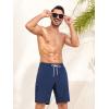 imageSILKWORLD Mens Swim Trunks with Compression Liner Quick Dry 9quot Bathing Suit Summer Beach Swimming Shorts with Zip PocketsA03navy