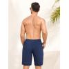 imageSILKWORLD Mens Swim Trunks with Compression Liner Quick Dry 9quot Bathing Suit Summer Beach Swimming Shorts with Zip PocketsA03navy