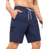 imageSILKWORLD Mens Swim Trunks with Compression Liner Quick Dry 9quot Bathing Suit Summer Beach Swimming Shorts with Zip PocketsA03navy