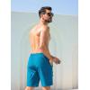 imageSILKWORLD Mens Swim Trunks with Compression Liner Quick Dry 9quot Bathing Suit Summer Beach Swimming Shorts with Zip PocketsA04peacock Blue