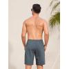 imageSILKWORLD Mens Swim Trunks with Compression Liner Quick Dry 9quot Bathing Suit Summer Beach Swimming Shorts with Zip PocketsA06dark Grey