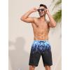 imageSILKWORLD Mens Swim Trunks with Compression Liner Quick Dry 9quot Bathing Suit Summer Beach Swimming Shorts with Zip PocketsGradientblueblack