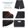 imageSILKWORLD Mens Swim Trunks with Compression Liner Quick Dry Bathing Suits 9 Inch Swimming Shorts with Cargo PocketsA0 Black