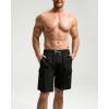 imageSILKWORLD Mens Swim Trunks with Compression Liner Quick Dry Bathing Suits 9 Inch Swimming Shorts with Cargo PocketsA0 Blackgrey Liner