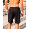 imageSILKWORLD Mens Swim Trunks with Compression Liner Quick Dry Bathing Suits 9 Inch Swimming Shorts with Cargo PocketsA0 Blackgrey Liner