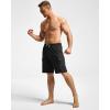 imageSILKWORLD Mens Swim Trunks with Compression Liner Quick Dry Bathing Suits 9 Inch Swimming Shorts with Cargo PocketsA0 Blackgrey Liner