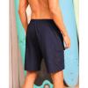 imageSILKWORLD Mens Swim Trunks with Compression Liner Quick Dry Bathing Suits 9 Inch Swimming Shorts with Cargo PocketsA1 Navy