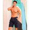 imageSILKWORLD Mens Swim Trunks with Compression Liner Quick Dry Bathing Suits 9 Inch Swimming Shorts with Cargo PocketsA1 Navy