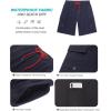 imageSILKWORLD Mens Swim Trunks with Compression Liner Quick Dry Bathing Suits 9 Inch Swimming Shorts with Cargo PocketsA1 Navy