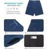 imageSILKWORLD Mens Swim Trunks with Compression Liner Quick Dry Bathing Suits 9 Inch Swimming Shorts with Cargo PocketsA2 Navy Blue